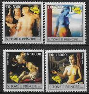 ST THOME ET PRINCE  N° 1962/65 * * ( Cote 15e )  Tableaux Nus Delvaux Bruegel Magritte Rubens - Rubens