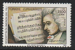 TURQUIE - N°2676 ** (1991) Mozart - Unused Stamps