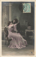 COUPLES - Couples Qui S'embrasse - Fantaisie - Carte Postale Ancienne - Couples