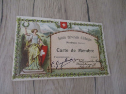 CPA  Suisse Société Universelle D'Echanges Montreux Carte De Membre - Montreux