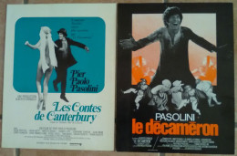 2 SYNOPSIS LIVRET 2 FILM PIER PAOLO PASOLINI LE DECAMERON + CONTES CANTERBURY TBE CINEMA 2 PAGES - Publicité Cinématographique