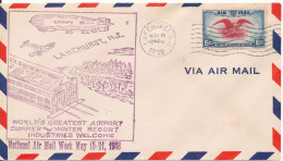 USA Air Mail Cover National Air Mail Week Lakehurst NJ. 16-21 May 1938 With Beautifull Cachet (very Nice Item) - Sobres De Eventos