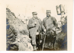 Photo Dans La Tranchée à Mesnil Les Hurlus 6 Mars 1915,format 12/8 - Guerra, Militari