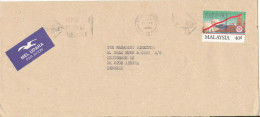 Malaysia Cover Sent Air Mail To Denmark 18-5-1991 Single Franked - Malaysia (1964-...)