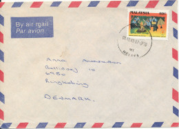 Malaysia Air Mail Cover Sent To Denmark 18-12-1989 Single Franked Scout Scouting Stamp - Malaysia (1964-...)