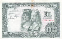 ESPAGNE - BILLET De BANQUE 1000 PESETAS 29/11/ 1957 - 1V9633994 - PICK 149 A Roi Ferdinand II D'Aragon Reine Isabelle I - 1000 Peseten