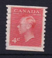 Canada: 1949/51   KGVI (inscr. 'Postes  Postage')    SG422a     4c   Vermilion   [Perf: Imperf X 9½]     Used  - Gebraucht