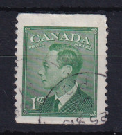 Canada: 1949/51   KGVI (inscr. 'Postes  Postage')    SG422b     1c   [Perf: Imperf X 12]     Used  - Gebraucht