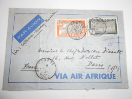France Ex Colonies Togo , Lettre De Sokode 1938 Pour Paris - Briefe U. Dokumente