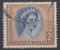 00036/ Rhodesia & Nyasaland SG (11) 2s Deep Blue Fine Used Cv £6.50 - Rhodesien & Nyasaland (1954-1963)