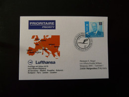 Premier Vol First Flight Bruxelles Malpensa Airbus A319 Lufthansa 2009 - Lettres & Documents