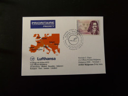 Premier Vol First Flight Budapest To Milano Malpensa Airbus A319 Lufthansa 2009 - Lettres & Documents