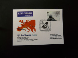 Premier Vol First Flight London To Milano Malpensa Airbus A319 Lufthansa 2009 - Covers & Documents