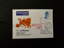 Premier Vol First Flight Monaco To Milano Malpensa Via Paris Airbus A319 Lufthansa 2009 - Cartas & Documentos