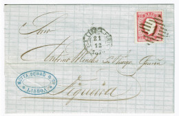 Portugal, 1875, # 40, Ferroviário, Para Figueira - Lettres & Documents