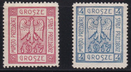 Poland 1917 Definitive, Eagle, MH(*) Michel 1/2 - Unused Stamps