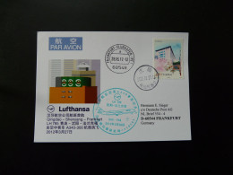 Premier Vol First Flight Shenyang China To Frankfurt Airbus A340 Lufthansa 2012 - Cartas & Documentos