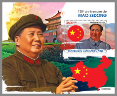 CENTRAL AFRICAN 2023 MNH Mao Zedong Mao Tse-Tung S/S – OFFICIAL ISSUE – DHQ2405 - Mao Tse-Tung