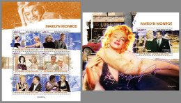 CENTRAL AFRICAN 2023 MNH Marilyn Monroe M/S+S/S – OFFICIAL ISSUE – DHQ2405 - Famous Ladies