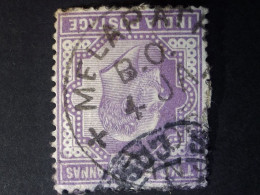 India - East India  -  King Edward VII - Two Annas - Cancelled Melapattu - 1902-11  Edward VII