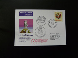 Premier Vol First Flight Monaco Montpellier Munchen Bombardier CRJ900 Lufthansa 2012 - Covers & Documents