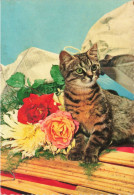 ANIMAUX & FAUNE - Chats - Fleurs - Carte Postale Ancienne - Katzen