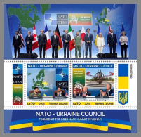 SIERRA LEONE 2023 MNH NATO Ukraine Council S/S – IMPERFORATED – DHQ2405 - NAVO