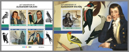 SIERRA LEONE 2023 MNH Alexander Wilson Ornithologist Ornithologe M/S+S/S – IMPERFORATED – DHQ2405 - Natuur