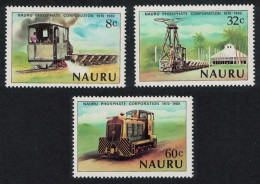 Nauru Railway Locomotives Phosphate Corporation Minerals 3v 1980 MNH SG#224-226 - Nauru