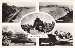 FRANCE - Biarritz - Le Rocher De La Vierge - Côte Des Basques - Port Vieux - Villa Belza - Grande Plage - Carte Postale - Biarritz