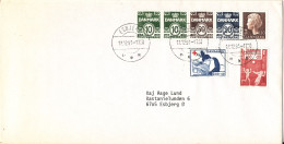 Denmark Cover With A Strip Of 5 From Booklet And 2 Other Stamps Esbjerg 12-12-1991 - Cartas & Documentos