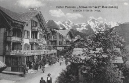 BEATENBERG ► Belebte Dorfstrasse Mit Hotel Pension Schweizerhaus Und Confiserie Anno 1912    ►RAR◄ - Beatenberg