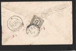 Malaya Federated Malay States Postage Due Stamp On Cover From India To Ipoh  With Delivery Cancellation (B36) - Federated Malay States