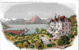 OBERHOFEN ► Dorf Am Thunersee Mit Dem Park-Hotel, Ca.1915 - Oberhofen Am Thunersee