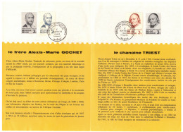 BELGIQUE       1962      N° 1214/15   Le Frère Alexis-Marie Gochet  Et Le Chanoine Triest - Post Office Leaflets