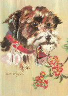 ANIMAUX & FAUNE - Chiens - Fleurs - Carte Postale Ancienne - Hunde