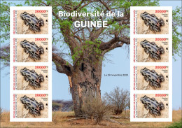 GUINEA 2023 IMPERF M/S 8V - BIODIVERSITY - FROGS FROG GRENOUILLES GRENOUILLE - MNH - Kikkers
