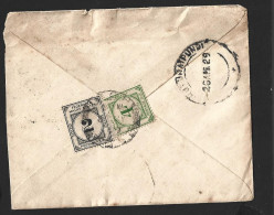 Malaya Federated Malay States Postage Due Stamps On Cover From India To Ipoh  With Delivery Cancellation (B40) - Federated Malay States