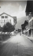 BRIENZ ► Alte Belebte Dorfstrasse Mit Dem Hotel Und Pension De L'ours, Fotokarte Anno 1929 - Brienz