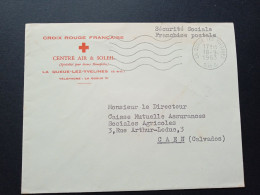 Lettre Croix Rouge Avec Franchise Postale Pour La Sécurité Sociale, Du 18/09/1963. Très Belle - Red Cross