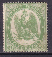 FRANCE - TELEGRAPHES - 50 C. Vert Neuf - Telegraaf-en Telefoonzegels