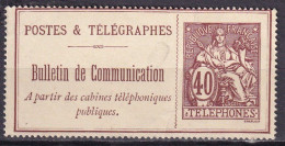 FRANCE - 40 C. Sans Fond De Sureté - Telegraph And Telephone