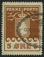 GRÖNLAND - PAKKE-PORTO 6A O, 1924, 5 Ø Hellrotbraun, (Facit P 6II), Pracht - Spoorwegzegels