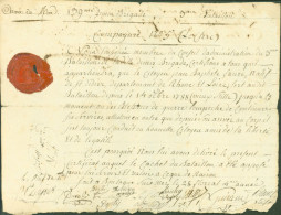 Révolution Armée Du Nord Boulogne Sur Mer Certificat Militaire Pour Jean Baptiste Faure Signature 12 Membres Du Régiment - Politicians  & Military