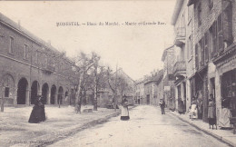 Cpa - 38 - Morestel -animée - Place Du Marché , Mairie , Grande Rue- Edi Vialatte N°... - Morestel