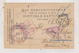 RUSSIA, 1917 POW Postal Stationery To  Austria - Lettres & Documents