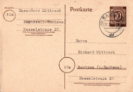 H0025 - Ganzsache Bautzen - Postkaarten - Gebruikt