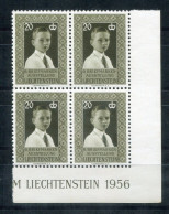 LIECHTENSTEIN 352 (4) Mnh - Eckrandviererblock Hans-Adam - Ungebraucht