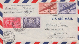 USA - MAIL 1946 SAN FRANCISCO - ZÜRICH/CH / 5042 - Storia Postale