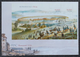 Åland FDC 2004 150th Anniversary Battle Of Bomarsund, Booklet Pane, MiNo HB 12 - Fortress, Military Forces - Aland